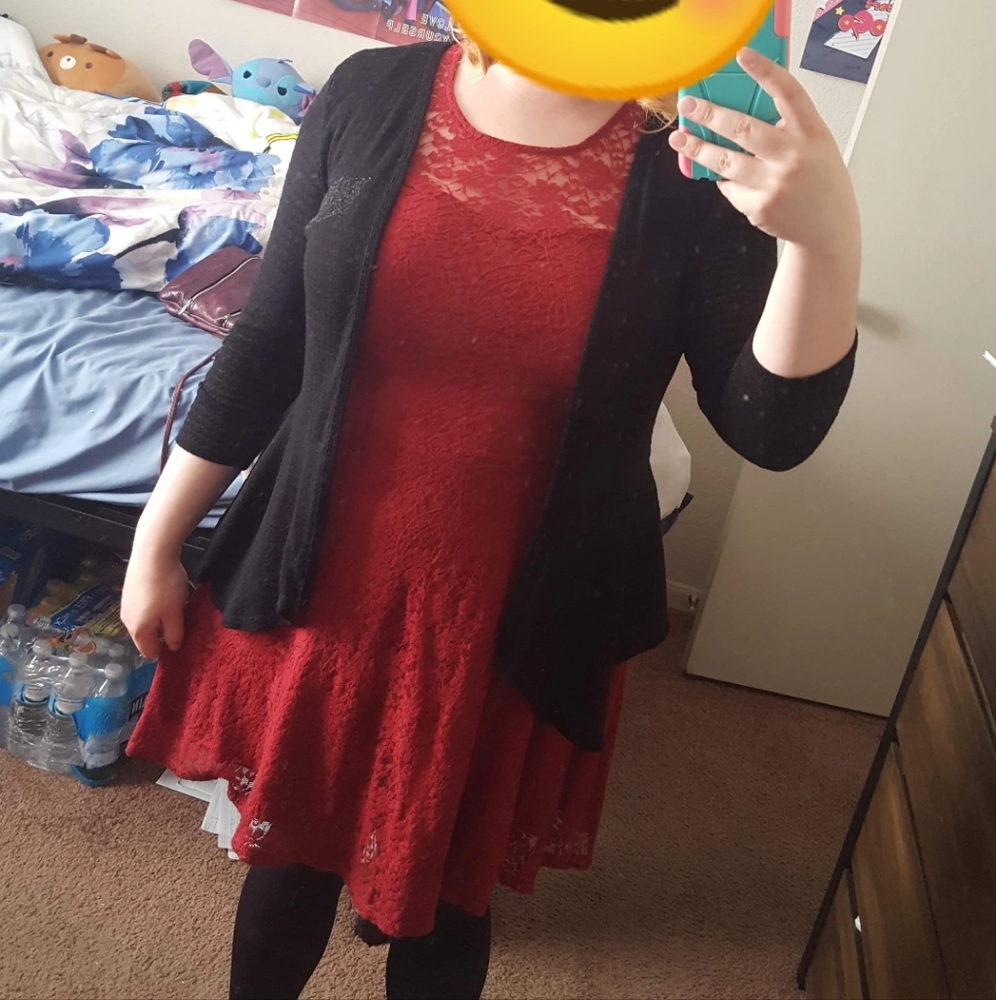 Hot Topic Red Flower Dress